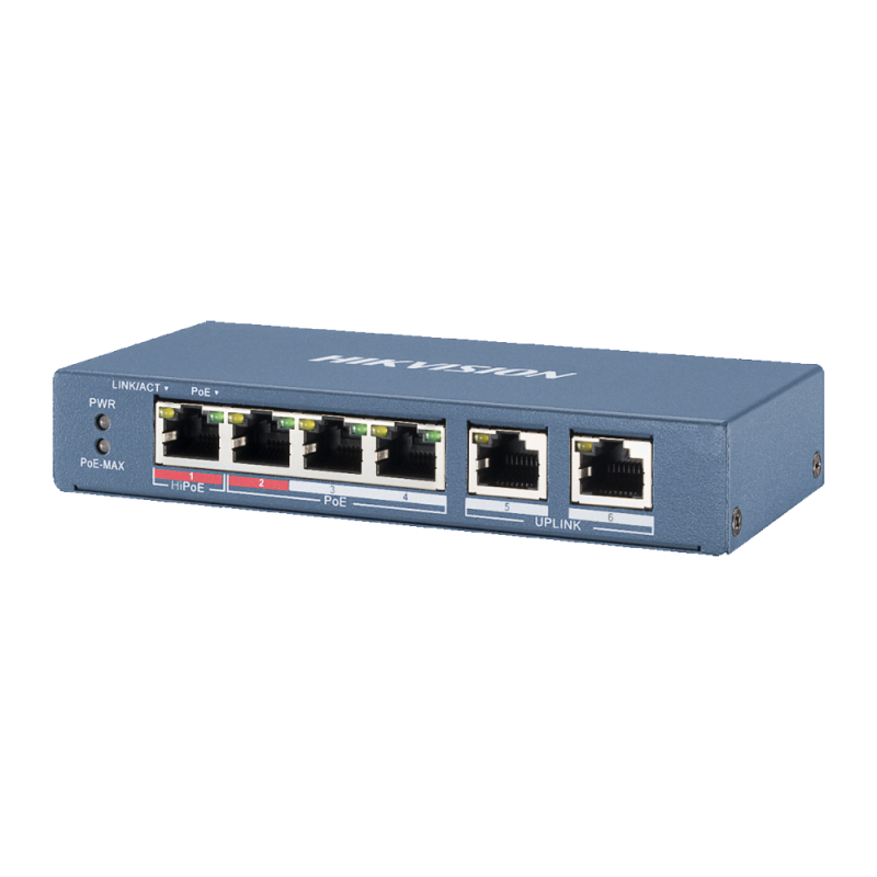 DS-3E0106HP-E 4 PORT FAST ETHERNET PoE SWITCH